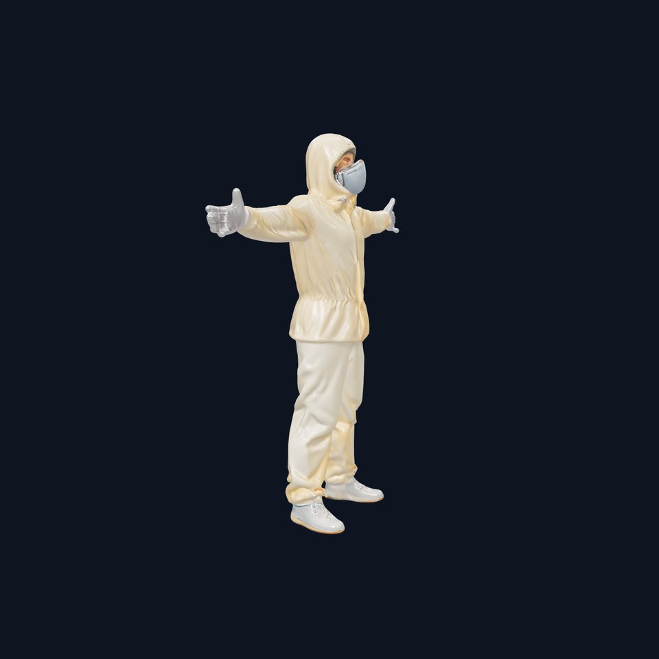 Beige Hazmat Suit model pack